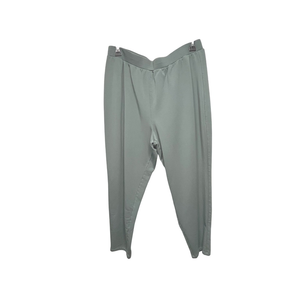 Barefoot Dreams CozyChic Ultra‎ Lite Tapered Cropped Pants Sage Green Womens 1X